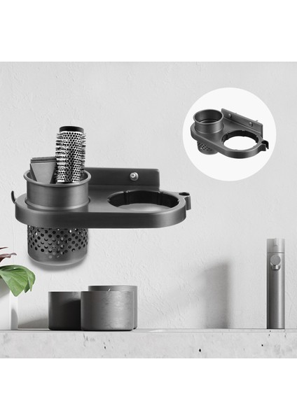 Yumruksuz Saç Kurutma Makinesi Raf Uzay Alüminyum Banyo Raf Tarak Fincan Tüp Saç Kurutma Makinesi Raf Kuaför Dükkanı Raf Depolama Raf (Yurt Dışından)