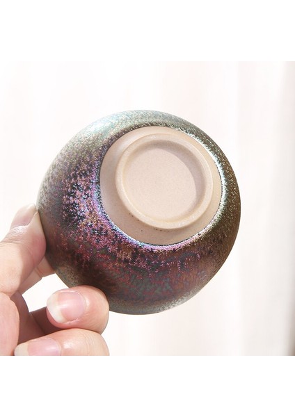 El Yapımı Seramik Çay Kupası Vintage Yuvarlak Porselen Yaratıcı Çay Töreni Çin Kung Fu Çay Bardağı Hediye Teaware (Yurt Dışından)