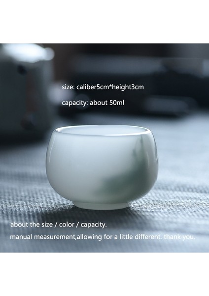 Çay Kase Beyaz Yeşim Porselen Çay Fincanı 50 ml 60 ml Çay Fincanı Çin Kung Fu Çay Seti Teaware Usta Çay Kaseler Puer Cups Koleksiyon | Teacups (Yurt Dışından)