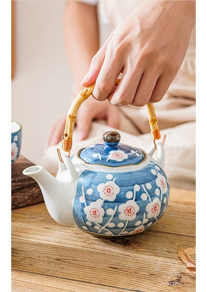 Japon Çay Seti El Boyalı Seramik Çay Bardağı Kung Fu Çay Seti Vintage Porselen Çaydanlık Jueo De Te Drinkware EF60CJ | Teaware Setleri (Yurt Dışından) fırsatları