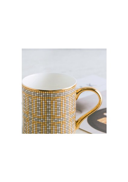 Rüzgar Nordic Altın Lüks Seramik Kupalar Ingiliz Rüzgar Hediye Bardaklar Çay Bardak Severler Kahve Fincanları ZH13 | Teacups (Yurt Dışından)