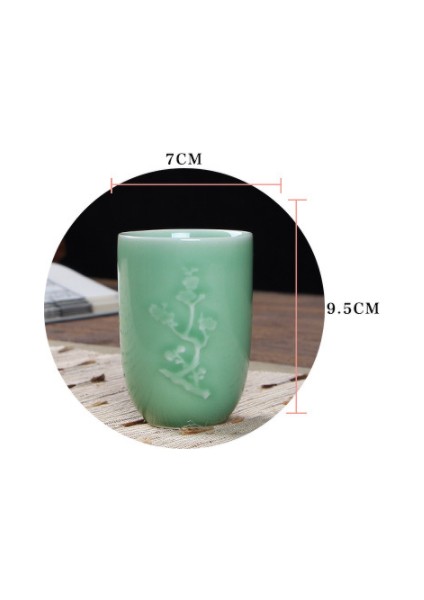 Longquan Celadon Çift Bardak Ince Seramik Çay Bardağı (Yurt Dışından)