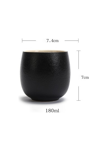 Tangpin Drinkware Seramik Çay Kılıfı Porselen Çay Bardağı Ev Çin Kung Fu Cup 180ML | Çay Fincanı (Siyah) (Yurt Dışından) fiyatları