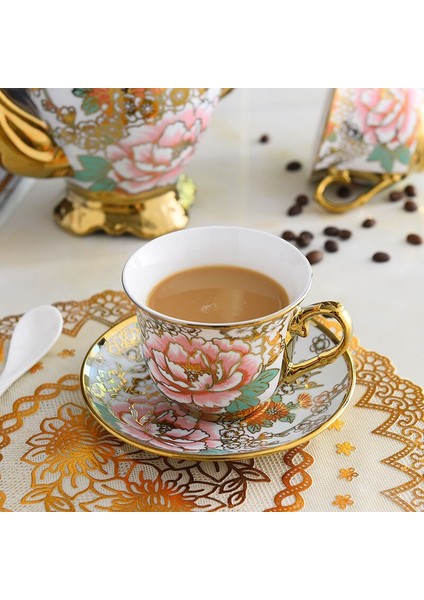 Avrupa Yüksek Dereceli Çay Seti, Seramik Kahve Fincanı Seti, Kokulu Çay, Ingiliz Çay, Yaratıcı Ev Oturma Odası Fincan Kahve | Çay Fincanı (Yurt Dışından)
