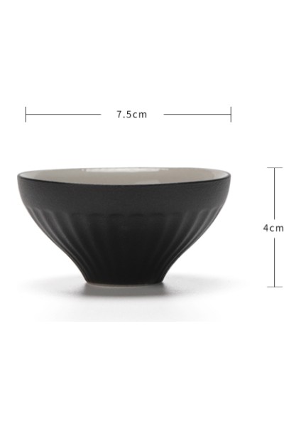 El Yapımı Çömlekçilik Teacups Basit Siyah Seramik Kupası Tatlayan Küçük Antik Çay Kupası Porselen Şerit Ev Jogo De Cha Teaware AC50TC | Teaware Setleri (Yurt Dışından)