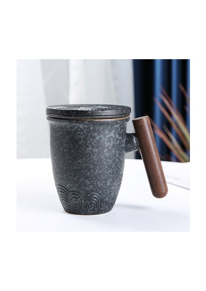 Kapak Çay ve Su Ayırma ile Seramik Kupa Filtre Çay Bardağı Kahve Fincanı Kişisel Fincan Iş Hediye Fincan (Yurt Dışından)