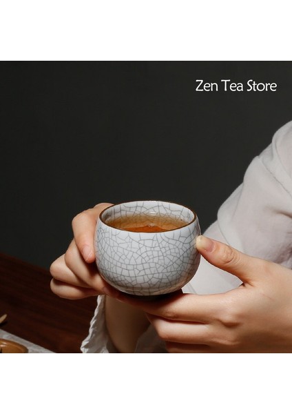 Seramik Çay Seti Ru Porselen Master Kupası Çay Bowl Kung Fu Çay Kupası Kişisel Kupası Hediye Kupası Ru Fırın (Yurt Dışından)