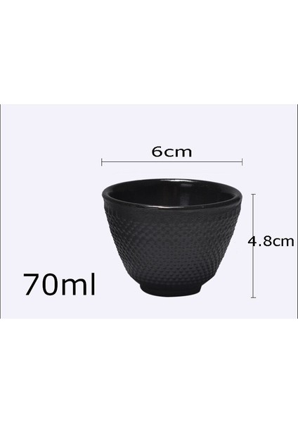 1 Pcs Genuine Cast Iron Teacups With Base Set Cups With Cup Pads Accessories For Kettle 70ML Kung Fu Tools Top Grade|cast Iron Teacup|teacup Setkung Fu Cup (Yurt Dışından)
