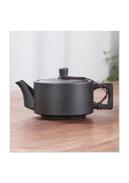 Japon Çay Seti Siyah Çömlekçilik Küçük Set Kung Fu Kapak Kase Çay Bardağı Ev Basit Oturma Odası Ofis Çaydanlık Çay Tepsisi Tepsi (Yurt Dışından) modelleri