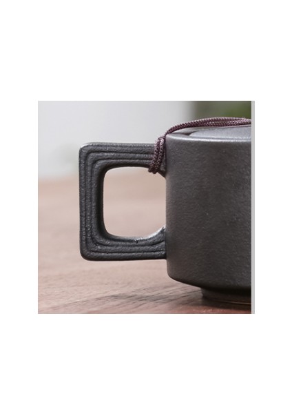 Japon Çay Seti Siyah Çömlekçilik Küçük Set Kung Fu Kapak Kase Çay Bardağı Ev Basit Oturma Odası Ofis Çaydanlık Çay Tepsisi Tepsi (Yurt Dışından) fırsatları