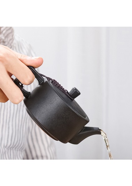 Japon Çay Seti Siyah Çömlekçilik Küçük Set Kung Fu Kapak Kase Çay Bardağı Ev Basit Oturma Odası Ofis Çaydanlık Çay Tepsisi Tepsi (Yurt Dışından) indirimleri