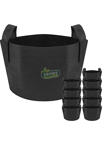 Grows Family Kumaş Saksı 7.5 Litre