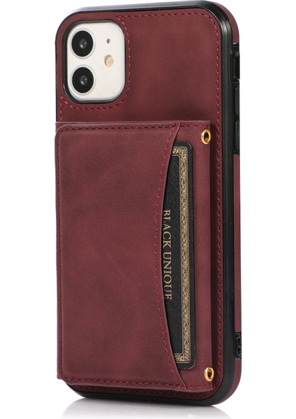 Apple iPhone 11 6,1 Inç Kılıfı Için Çoklu Kart Yuvası ve Kickstand Tasarımı (Yurt Dışından)