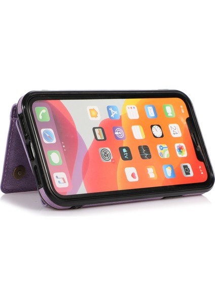 Apple iPhone 11 6,1 Inç Kılıfı Için Çoklu Kart Yuvası ve Kickstand Tasarımı (Yurt Dışından) modelleri