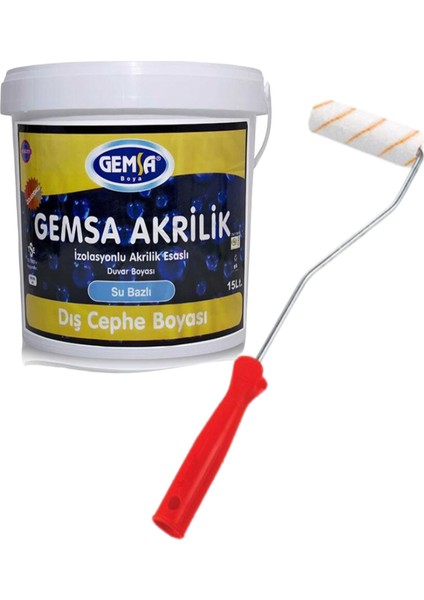 Gemsa Akrilik Dış Cephe Boyası Su Bazlı 20 kg Sığla