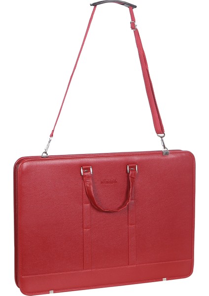 Deri Körüklü Proje Resim Çantası 40 x 55 cm Kırmızı fiyatları