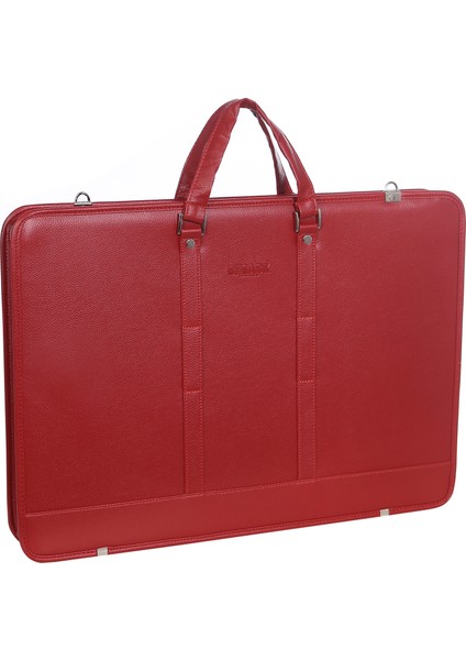 Deri Körüklü Proje Resim Çantası 40 x 55 cm Kırmızı fırsatları