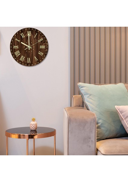 Duvar Saati Glow Karanlıkta Sessiz Kapalı Aydınlık Dekor Büyük Modern 12 Inç F fiyatları