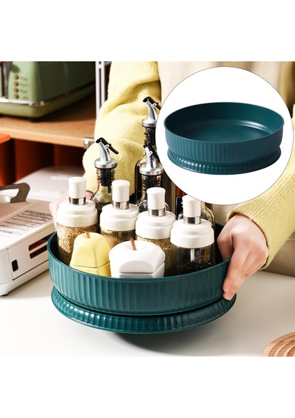 Baharat Depolama Tepsi Tutucu Turntable Sundries Organizatör Mutfak Yatak Odası Portakal