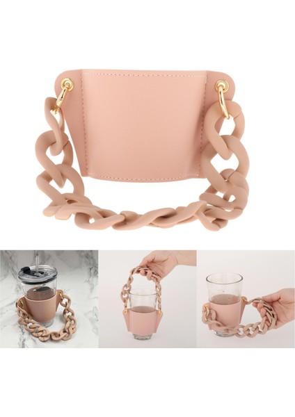 Kupası Kollu Yalıtımlı Bardak Kollu Seyahat Hiking Kamp Pembe modelleri