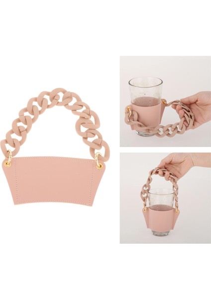 Kupası Kollu Yalıtımlı Bardak Kollu Seyahat Hiking Kamp Pembe fırsatları