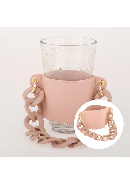 Kupası Kollu Yalıtımlı Bardak Kollu Seyahat Hiking Kamp Pembe indirimleri