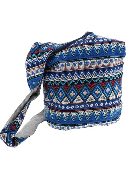 Bohemian Sling Crossbody Omuz Çantası Hippi Çingene Zip Üst Çanta Siyah(Yurt Dışından)