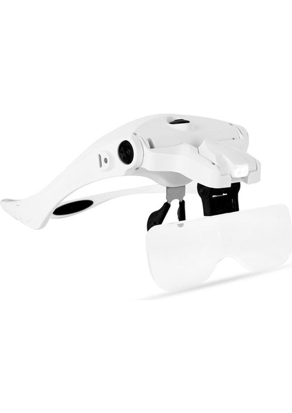 3.5x Ayarlanabilir Şarj Edilebilir Kafa Gözlük Büyüteç ile 2 LED Işıkları/usb Kablosu/5 Lens