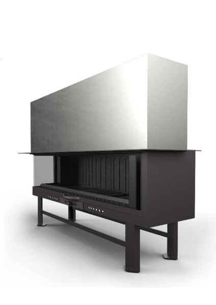 Asansörlü Çelik Şömine Haznesi Sol Açık 90 Lık fiyatları