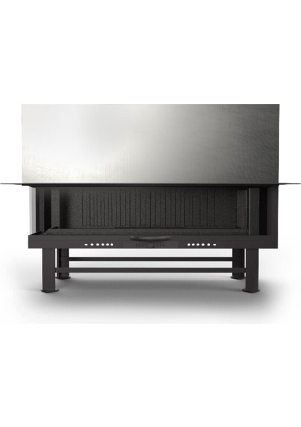 Asansörlü Çelik Şömine Haznesi Sol Açık 90 Lık modelleri