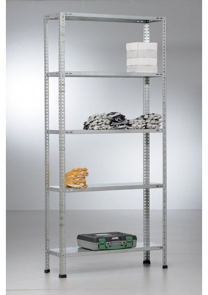Uzman Grup Raf Çelik Raf-5 Raflı 2metre 43X93 Çelik Raf-Depo Rafı - Dosya Dolabı - Kiler Rafı - Kiler Dolabı - Evrak Rafı