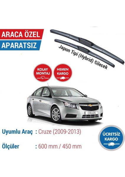 Chevrolet Cruze Hybrid Silecek Takımı (2009-2013)