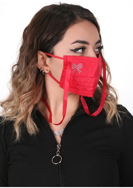 Gümüş Iyonlu Boyundan Askılı Yıkanabilir Baskılı Maske A-3b