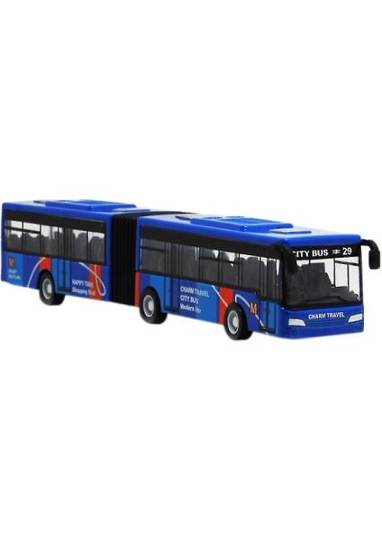 Çocuk Diecast Model Araç Shuttle Otobüs Araba Oyuncaklar (Mavi) (Yurt Dışından)