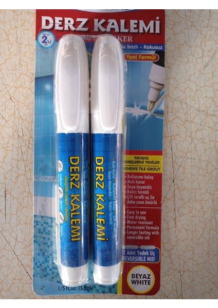 2 Li Derz Kalemi-Beyaz-(2 Adet Yedek Uçlu)