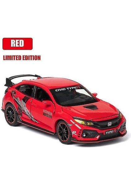 1: 32 Honda Civic Tip R Diecasts Araba Modeli (Kırmızı) (Yurt Dışından)