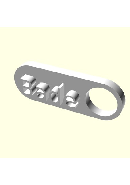 Bade Kişiye Özel Üretim Zincirsiz Anahtarlık Sevgiliye Eşe Hediyelik Tag Askı Organik Plastikten indirimleri