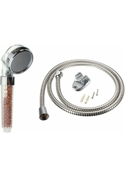 Boncuklu Duş Seti Takım Terapi Relax Duş Başlığı Spa Duş Başlığı Anyon Spa Kalsiyum Filtreli