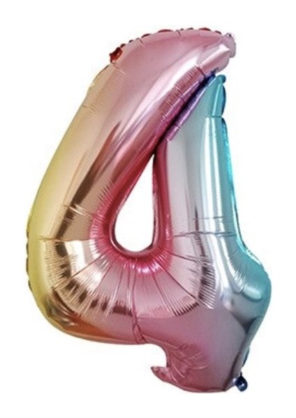 0123456789 Yaş Renkli Gökkuşağı Balon Unicorn Parti