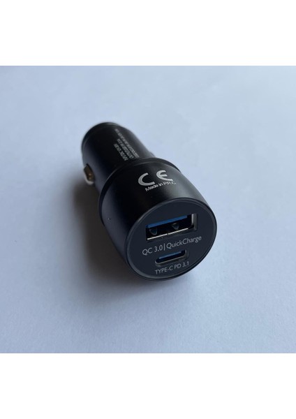 Araç Hızlı Şarj 18W Oto Çakmaklık Qc 3.0A Usb-Type C Giriş CC34