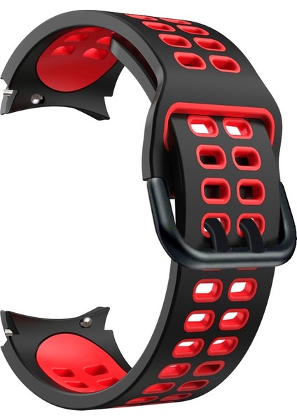 Samsung Galaxy Watch4 40MM / 44MM Çift Sıralı Delik Iki Renkli Silikon Yedek Kayış Watchband Için (Yurt Dışından)