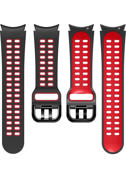 Samsung Galaxy Watch4 40MM / 44MM Çift Sıralı Delik Iki Renkli Silikon Yedek Kayış Watchband Için (Yurt Dışından) fiyatları