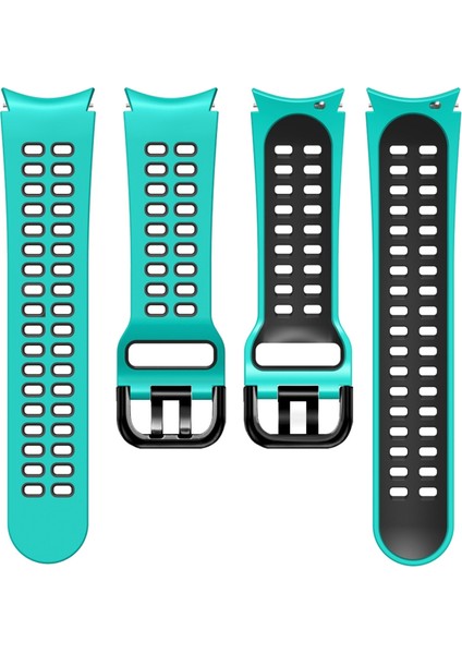 Samsung Galaxy Watch4 40MM / 44MM Çift Sıralı Delik Iki Renkli Silikon Yedek Kayış Watchband Için (Yurt Dışından) fiyatları