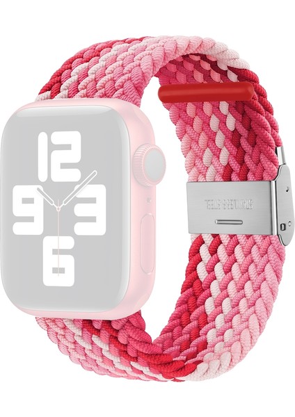 Naylon Örgü Bir Toka Apple Watch Uyumlu Series 7 41MM / 6 & Se & 5 & 4 40MM / 3 & 2 & 1 38MM Için Yedek Kordonlu Saati (Yurt Dışından)