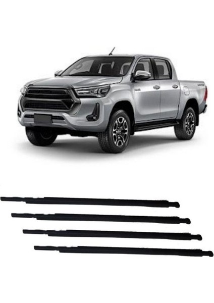 Toyota Hilux Revo Sıyırıcı Fitil Takım (Siyah) 2015-2021