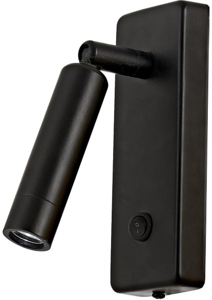 AP-65253-BSY-LED Siyah Boyalı Aplik LED Metal 5x2.5cm