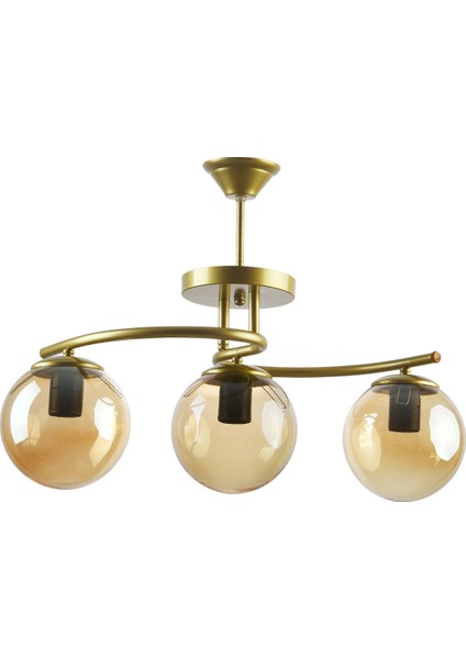 Li̇nda Modern Kapali Globe Camlı Üçlü Avi̇ze