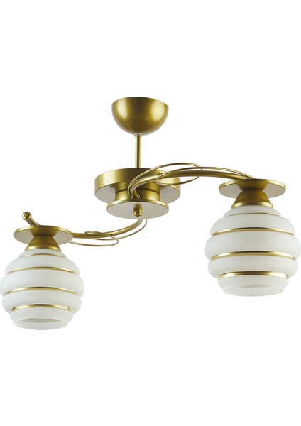 Goldi̇na Modern Plofonyer Gold Kasa Si̇mli̇ Camlı Iki̇li̇ Avi̇ze