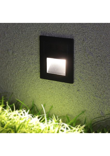 AH07-01400 2W Siyah Kasa Avva LED Duvar Armatürü 3000K Günışığı