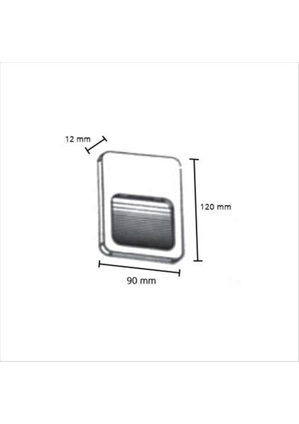 AH07-01400 2W Siyah Kasa Avva LED Duvar Armatürü 3000K Günışığı
